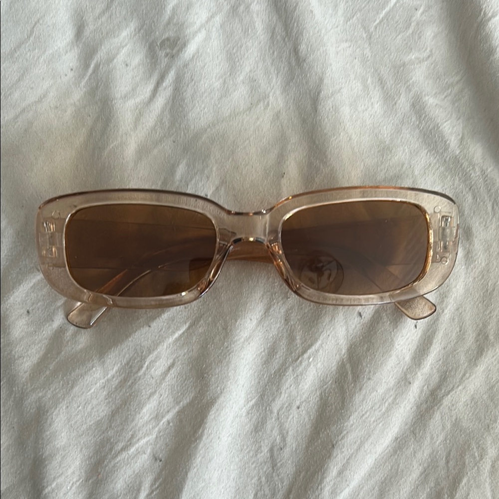 SHEIN Transparent Brown Sunglasses